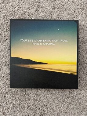 Coastal Motivational Wall Plaque - Yellow & Blue Gradient